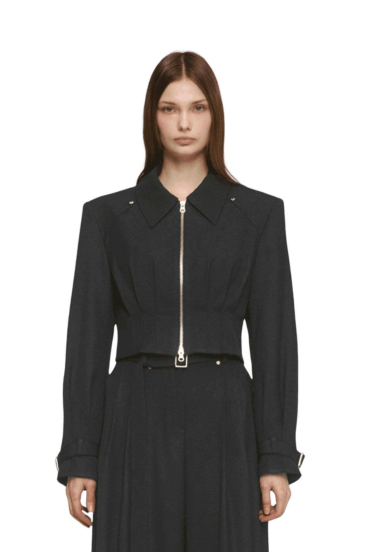 DOUCAN — Pintuck Cropped Jacket (C)
